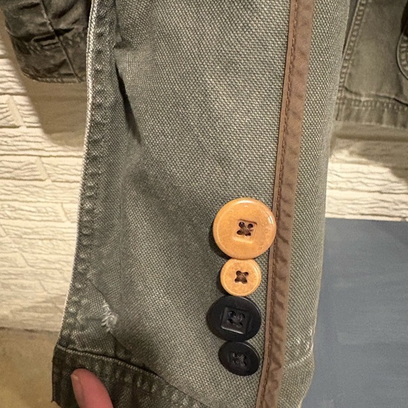 VTG L.L. Bean Canvas  Green Distressed Hunting Field Barn Chore Jacket Size XXLT - Picture 8 of 8